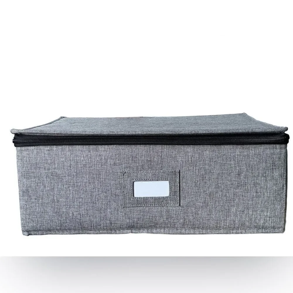 Storage Bag Heather Gray w/Double Zippers and Six Compartments (Like New)